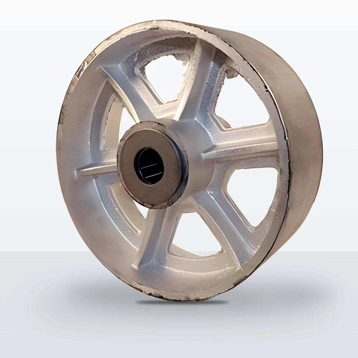 8" x 3" Cast Iron Wheel, Roller Bearing, 2500 lb Capacity