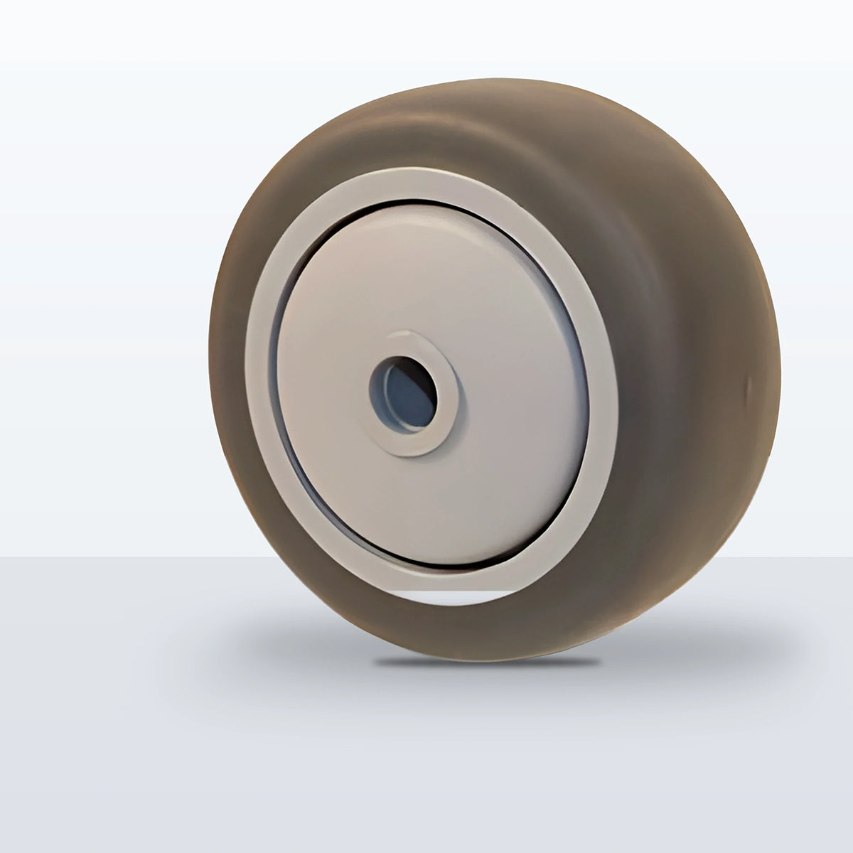 3" x 1-1/4" Thermoplastic Rubber on Polypropylene Wheel, Ball Bearing, 210 lb Capacity