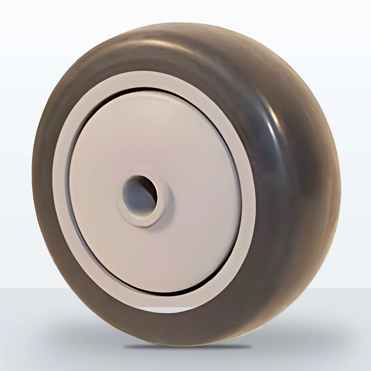 3-1/2" x 1-1/4" Thermoplastic Rubber on Polypropylene Wheel, Ball Bearing, 230 lb Capacity