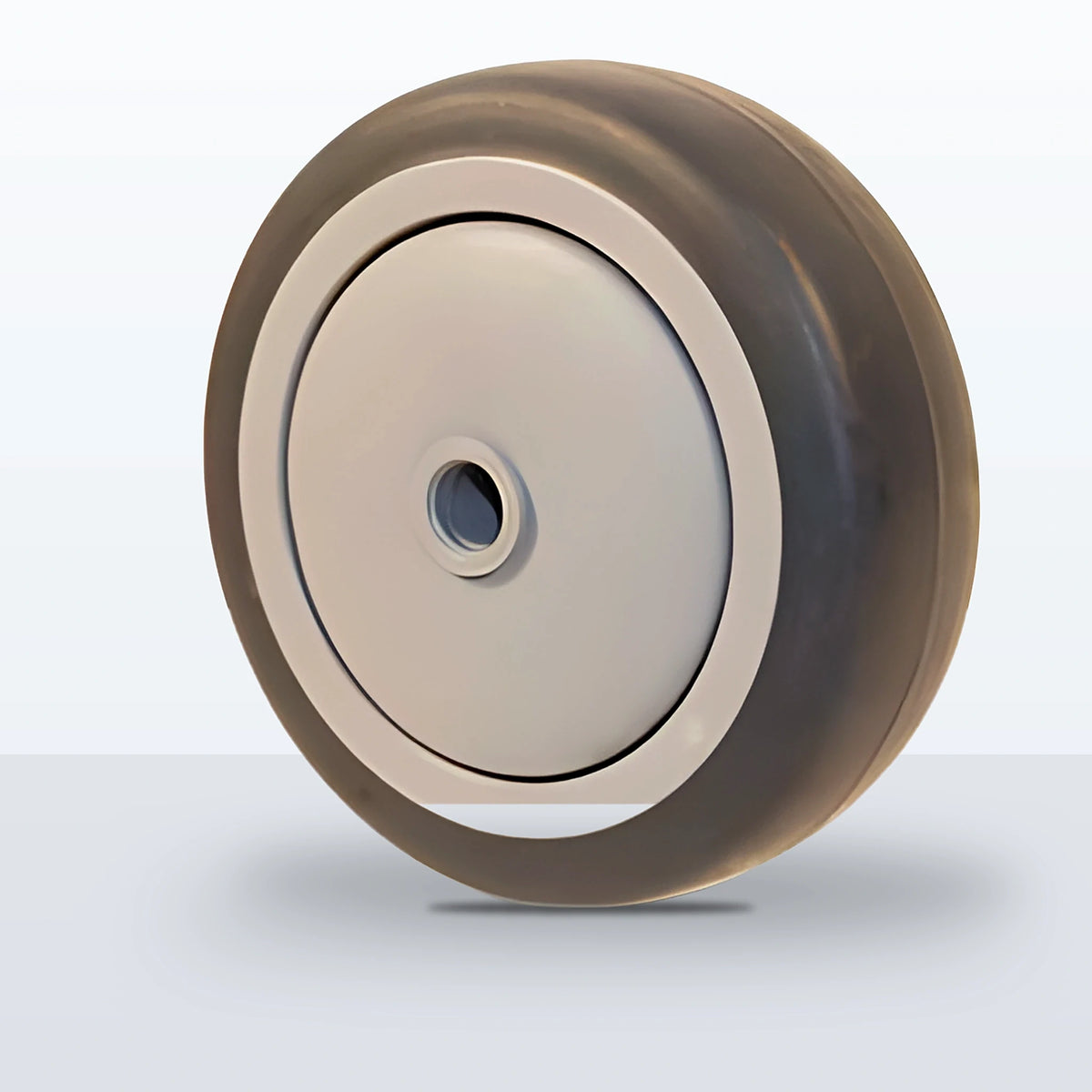 4" x 1-1/4" Thermoplastic Rubber on Polypropylene Wheel, Ball Bearing, 250 lb Capacity