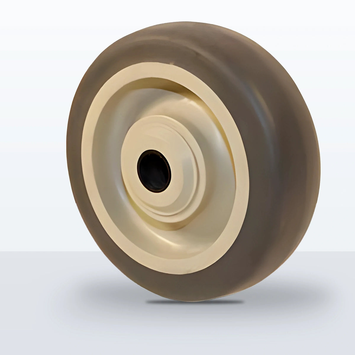 4" x 1-1/4" Thermoplastic Rubber on Polypropylene Wheel, Delrin Bearing, 250 lb Capacity