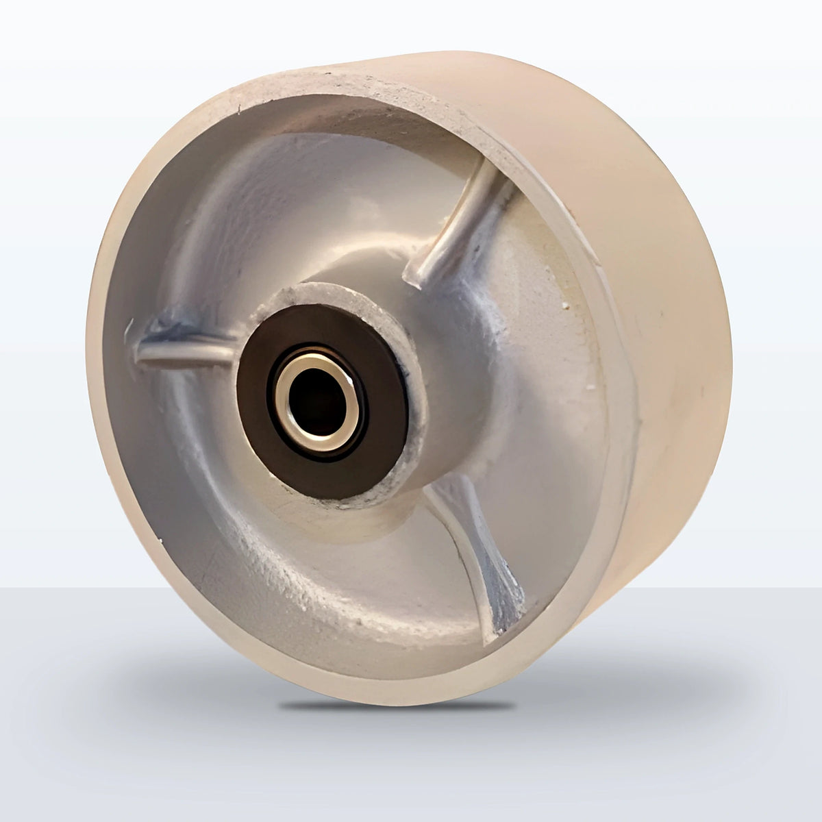 5" x 2" Cast Iron Wheel, Roller Bearing, 1000 lb Capacity