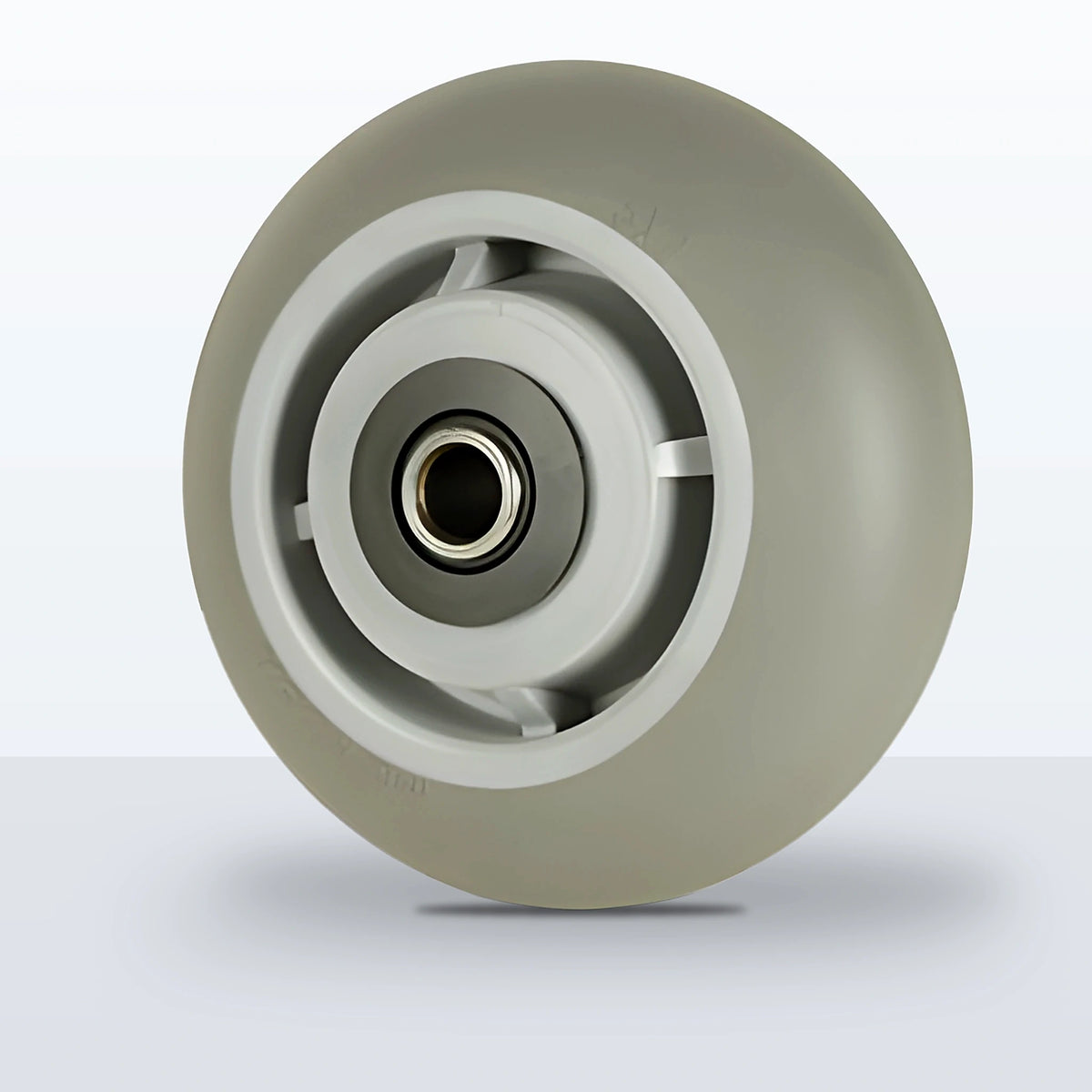 5" x 2" Thermoplastic Rubber on Polypropylene Wheel, Roller Bearing, 350 lb Capacity
