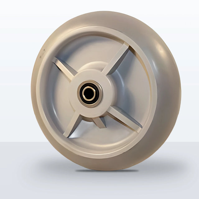 8" x 2" Thermoplastic Rubber on Polypropylene Wheel, Sealed Precision Ball Bearing, 600 lb Capacity