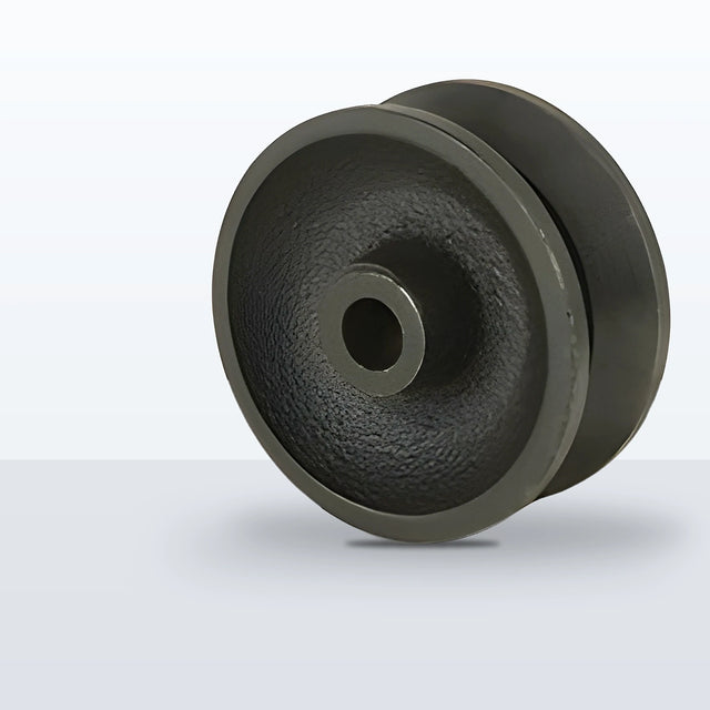 3" x 1-1/4" V-groove Cast Iron Wheel, Plain, 300 lb Capacity
