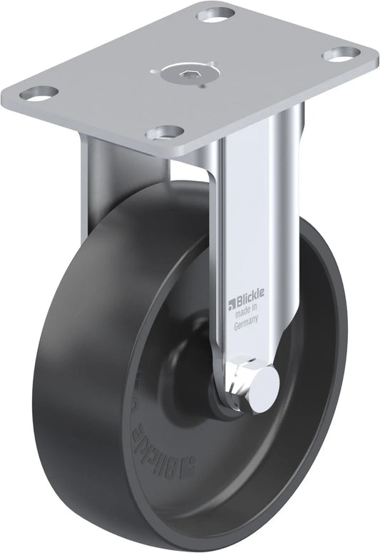 Light Duty 4" Plate Polyolefin Rigid Caster Plain Bore (913588)