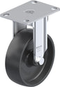 Light Duty 4" Plate Polyolefin Rigid Caster Plain Bore (913588)