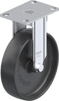 Light Duty 5" Plate Polyolefin Rigid Caster Plain Bore (913589)