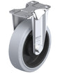 Light Medium Duty 5" Plate Premium Solid Rubber Rigid Caster Ball Bearing (910128)
