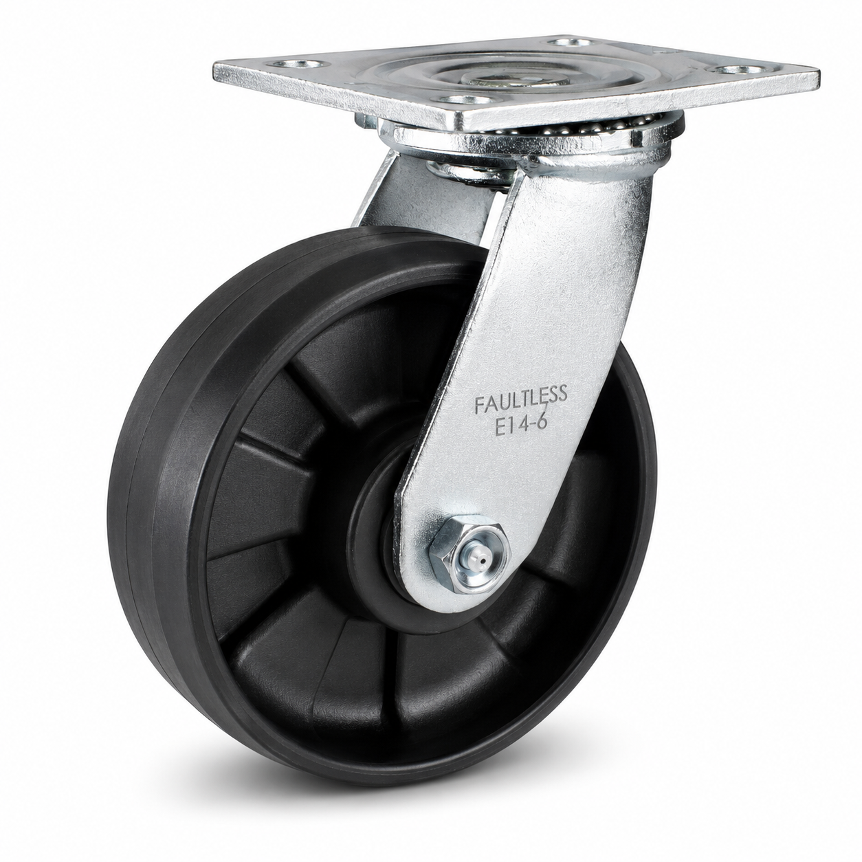 4" Glass Filled Nylon Swivel, Top Plate, 800 lb Capacity