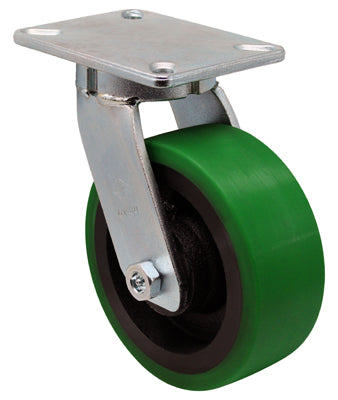 10" Polyurethane Swivel, Top Plate, 3000 lb Capacity