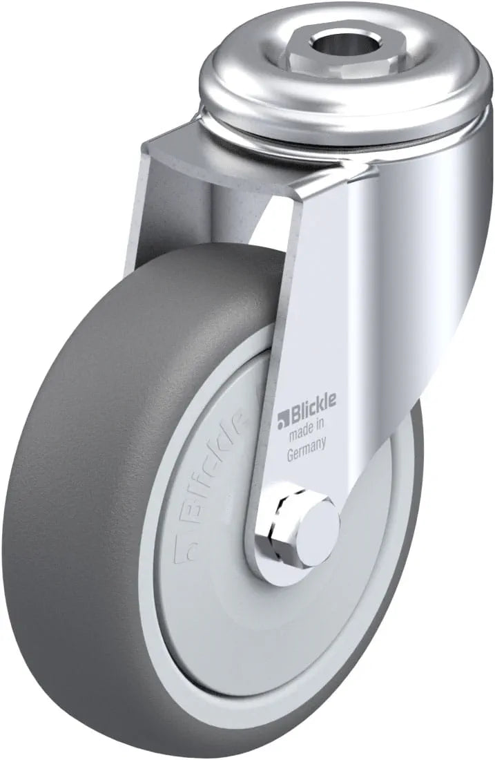 Light Duty 4" Hollow Kingpin TPU Swivel Caster Ball Bearing (754848)