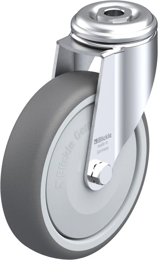 Light Duty 5" Hollow Kingpin TPU Swivel Caster Ball Bearing (754852)
