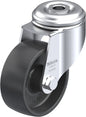 Light Duty 3-1/8" Hollow Kingpin Polyolefin Swivel Caster Plain Bore Bearing (576504)