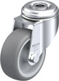 Light Duty 3-1/8" Hollow Kingpin TPR Swivel Caster Ball Bearing (574848)