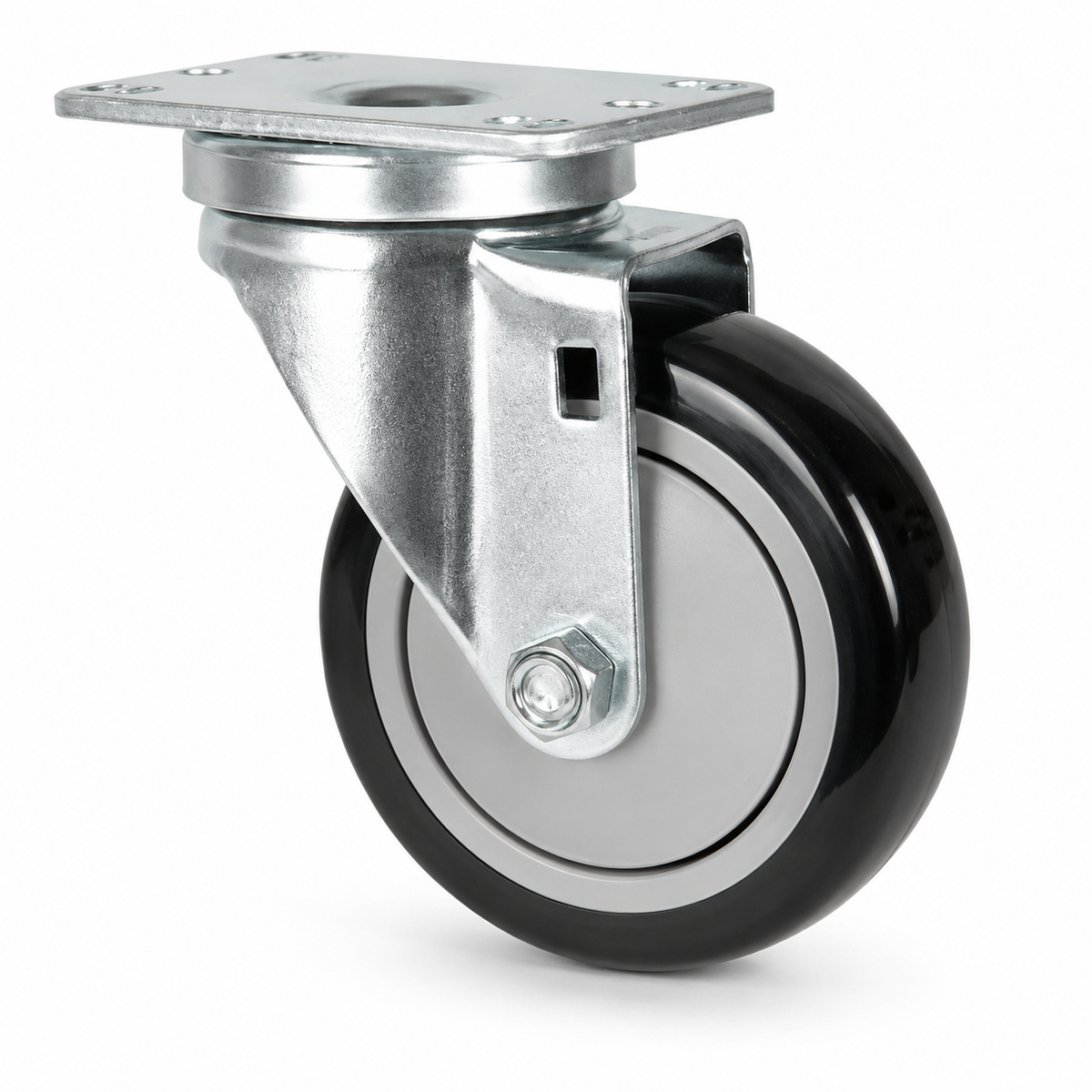 5" Polyurethane Swivel, Top Plate, 300 lb Capacity