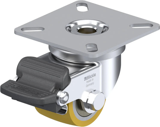 Light Duty 1-3/8" Plate Extrathane Swivel Caster w/Brake Ball Bearing (935487)