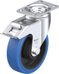 Light Medium Duty 5" Plate Premium Solid Rubber Swivel w/Brake Caster Ball Bearing (925137)
