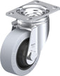 Light Medium Duty 4" Plate Premium Solid Rubber Swivel Caster Ball Bearing (910468)