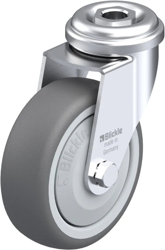 Light Duty 3" Hollow Kingpin TPU Swivel Caster Ball Bearing (757098)