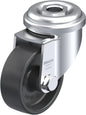 Light Duty 2" Hollow Kingpin Polyolefin Swivel Caster Plain Bore (275214)