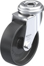 Light Duty 3" Hollow Kingpin Polyolefin Swivel Caster Plain Bore (273342)