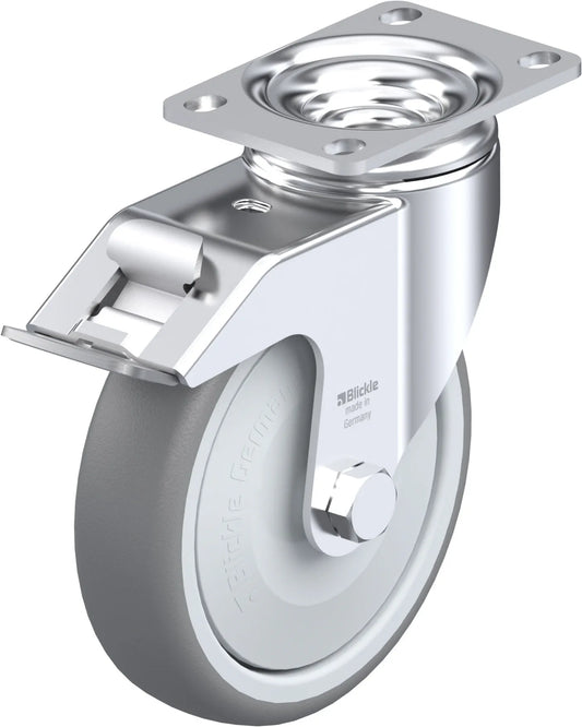 Light Medium Duty 5" TPR Swivel Caster w/Brake Ball Bearing (869457)