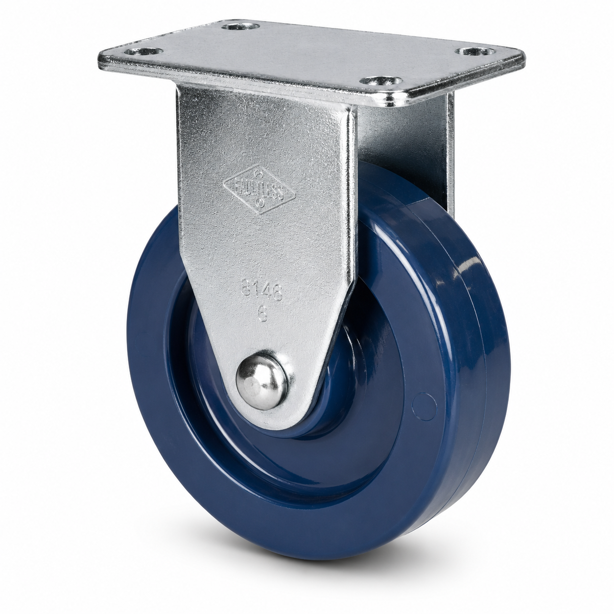 3.5" Solid Polyurethane Rigid, Top Plate, 300 lb Capacity