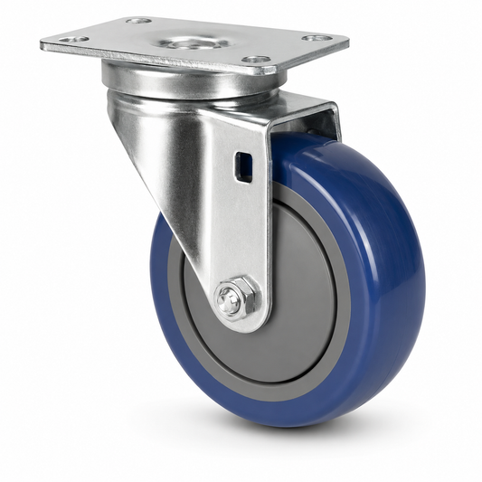 5" Polyurethane Swivel, Top Plate, 300 lb Capacity